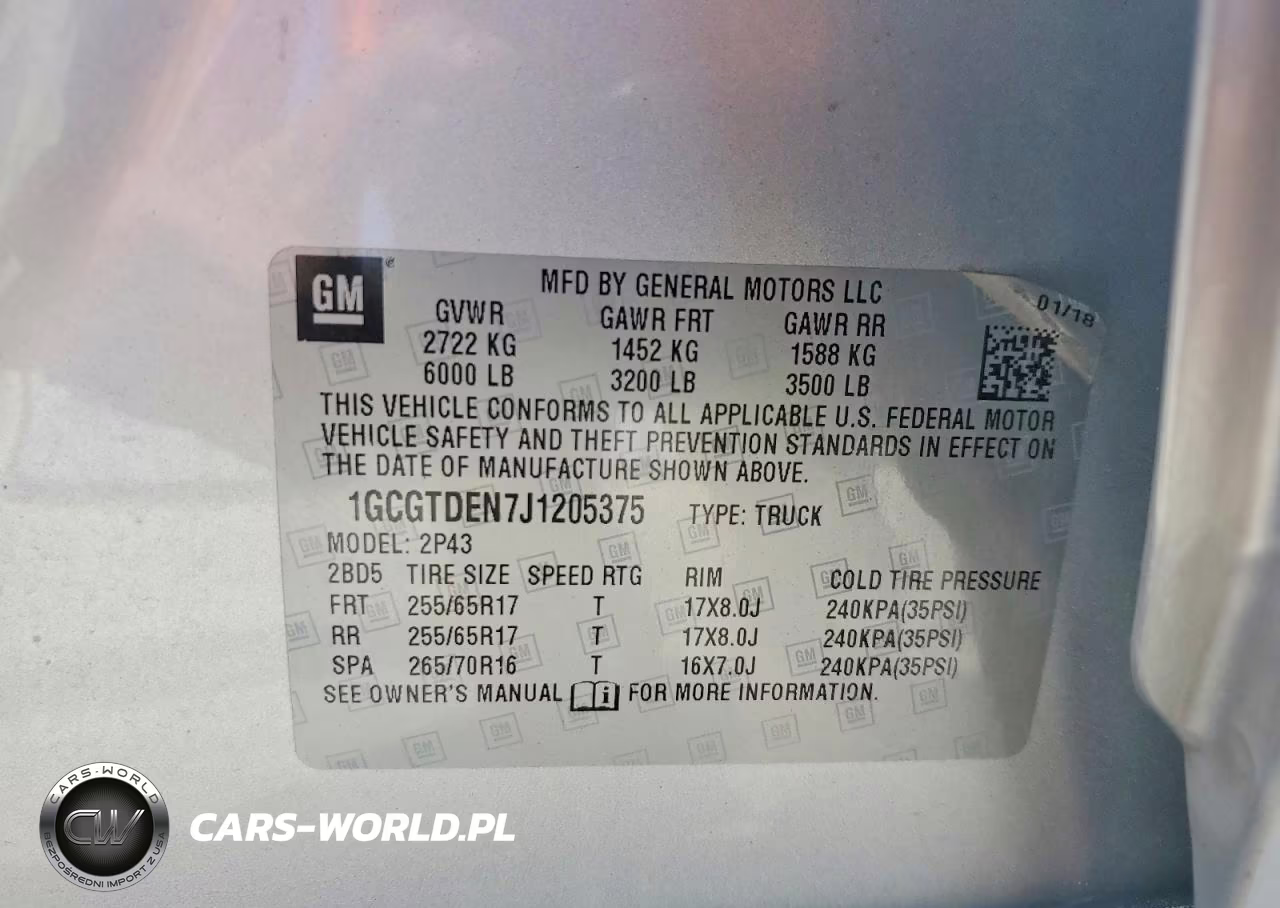 2018 Chevrolet Colorado Z71 VIN:1GCGTDEN7J1205375 - 12