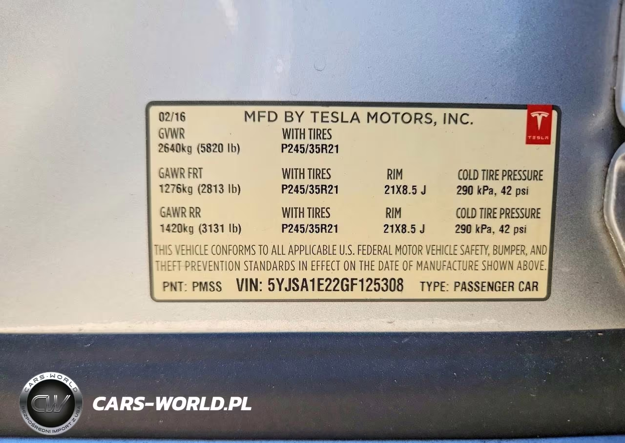 2016 Tesla Model S VIN:5YJSA1E22GF125308 - 12