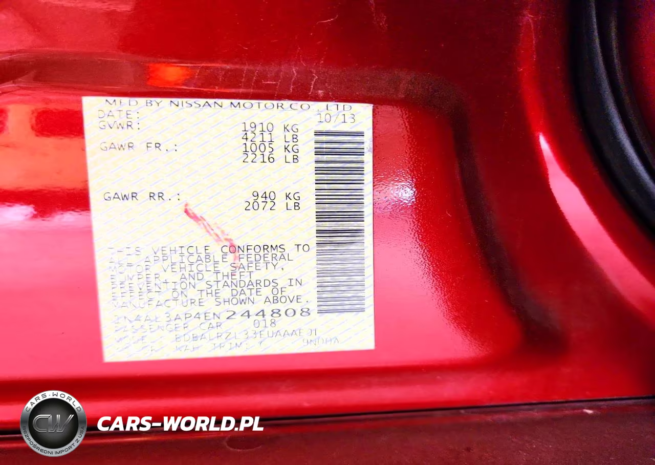 2014 Nissan Altima 2.5 S VIN:1N4AL3AP4EN244808 - 12