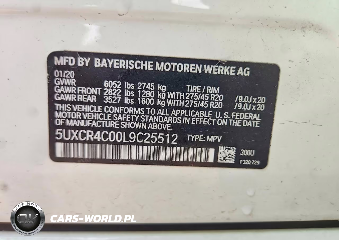 2020 BMW X5 Sdrive 40I VIN:5UXCR4C00L9C25512 - 13