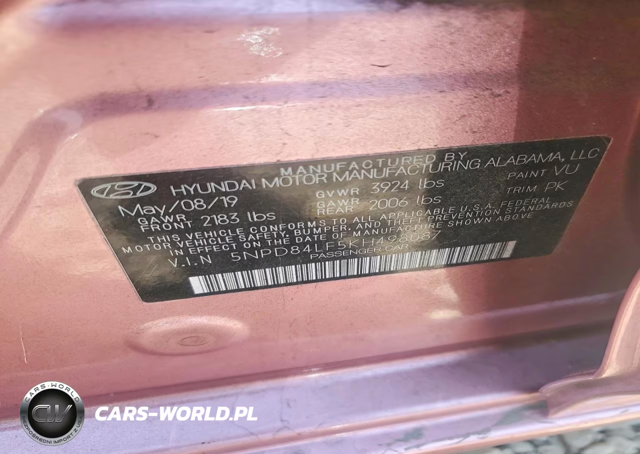 2019 Hyundai Elantra Sel VIN:5NPD84LF5KH498087 - 12