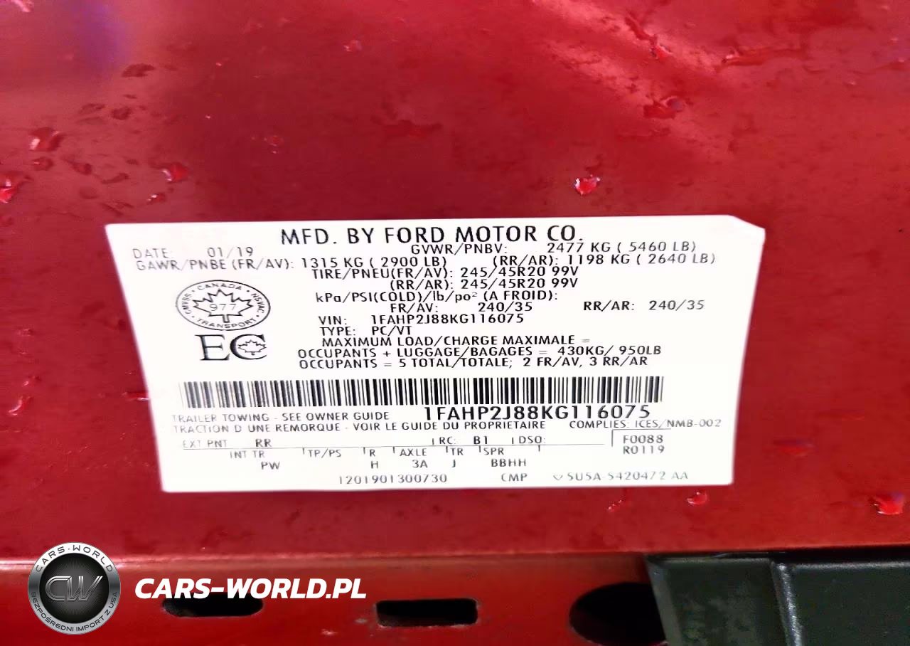 2019 Ford Taurus Limited VIN:1FAHP2J88KG116075 - 13