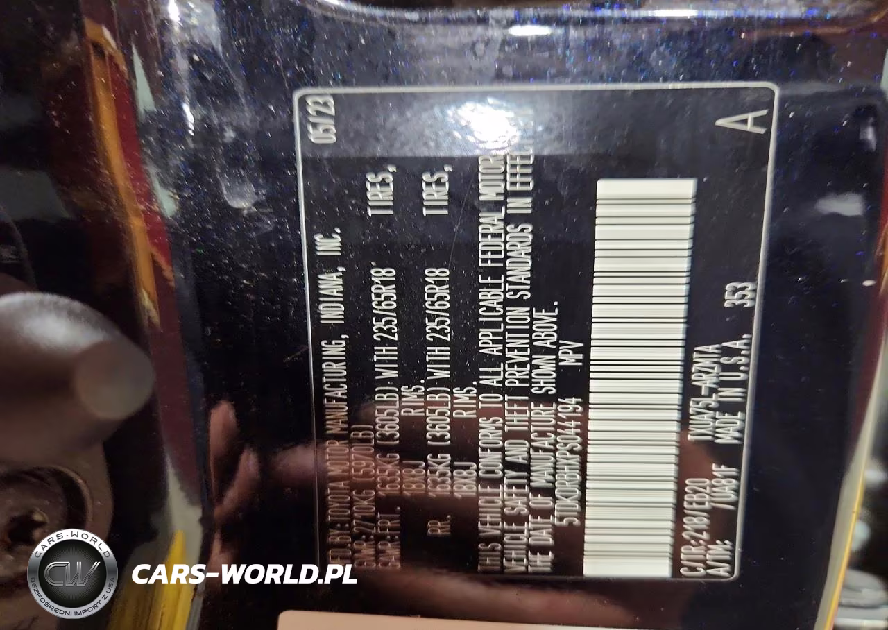 2023 Toyota Highlander Xle VIN:5TDKDRBHXPS044194 - 13