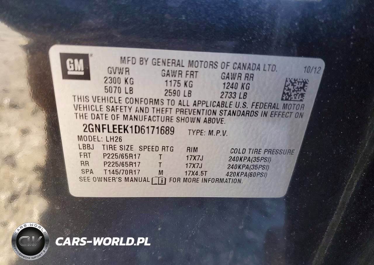 2013 Chevrolet Equinox Lt VIN:2GNFLEEK1D6171689 - 13