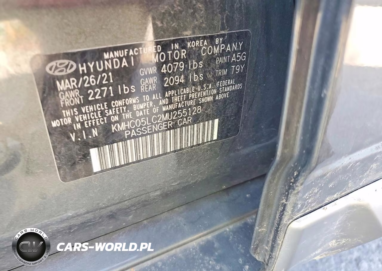 2021 Hyundai Ioniq Limited VIN:KMHC05LC2MU255128 - 12