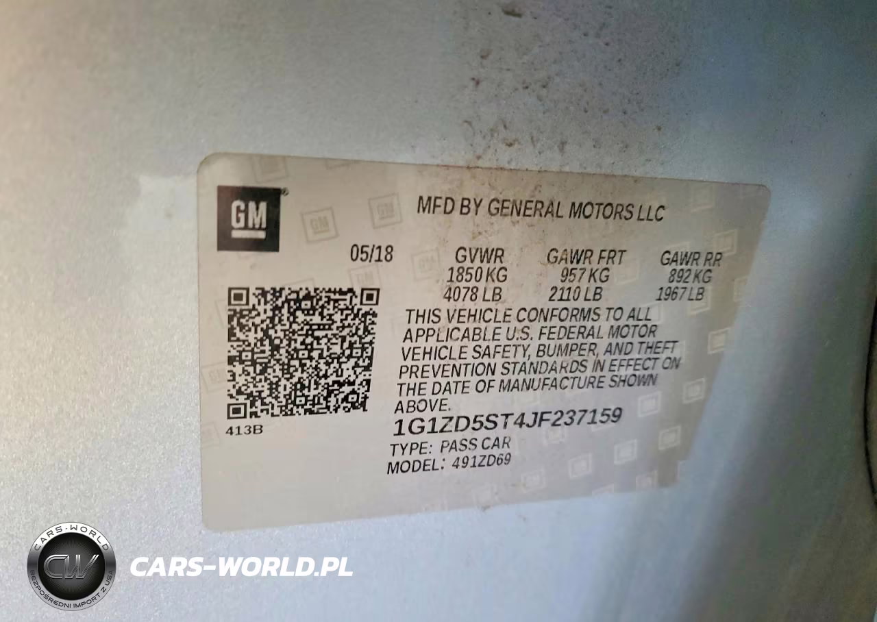 2018 Chevrolet Malibu Lt VIN:1G1ZD5ST4JF237159 - 12