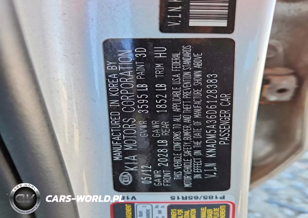 2013 Kia Rio Lx VIN:KNADM5A36D6128383 - 13