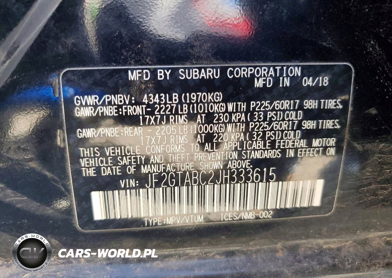 2018 Subaru Crosstrek Premium VIN:JF2GTABC2JH333615 - 12