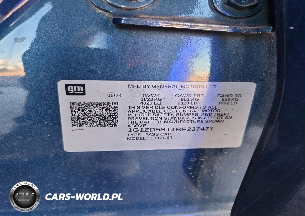 2024 Chevrolet Malibu Lt VIN:1G1ZD5ST1RF237471 - 13
