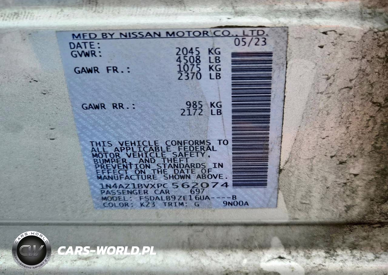 2023 Nissan Leaf S VIN:1N4AZ1BVXPC562074 - 12