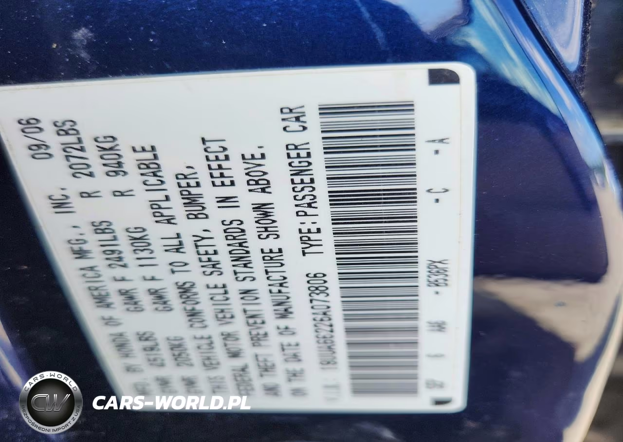 2006 Acura 3.2Tl VIN:19UUA66226A073806 - 12