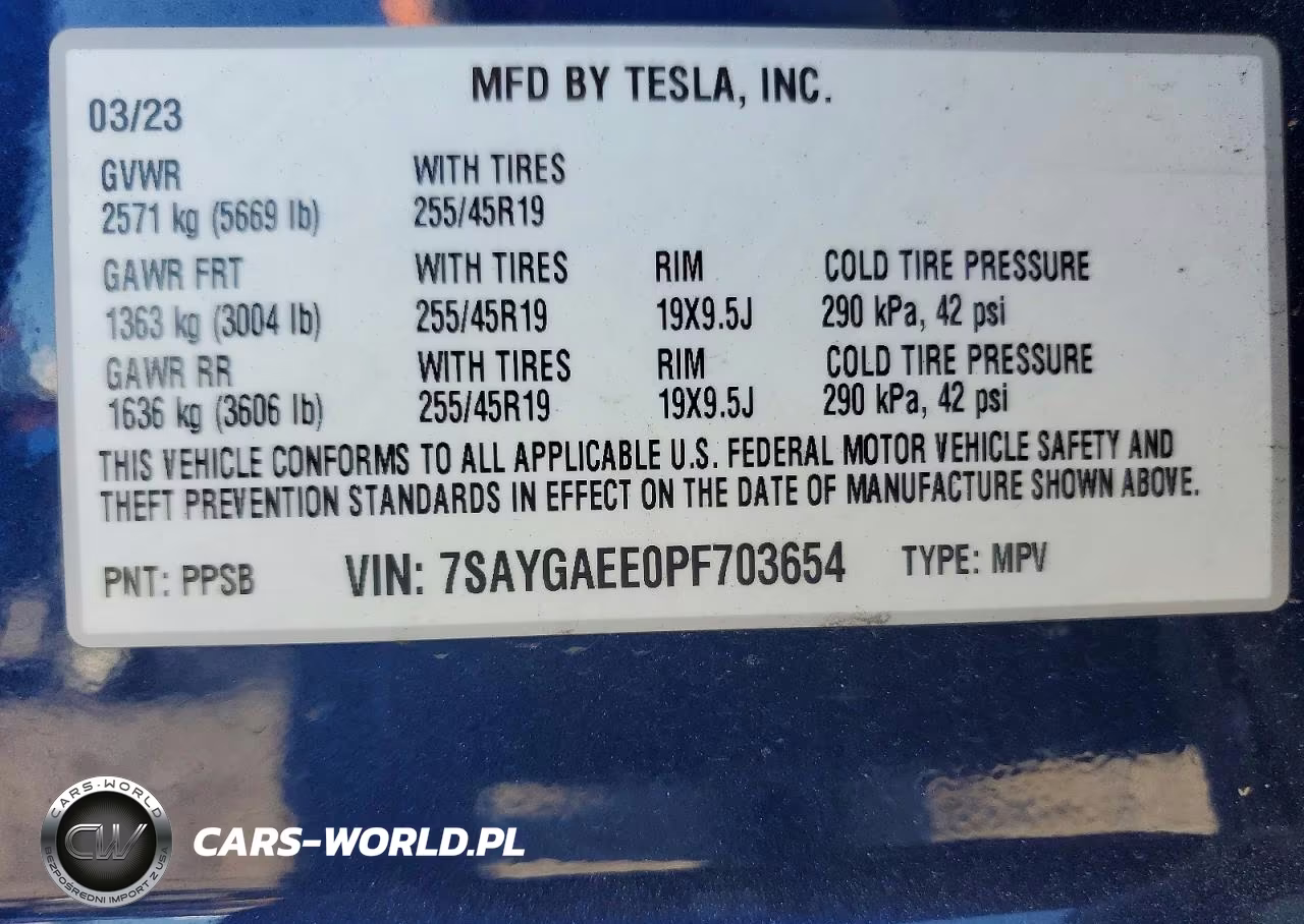 2023 Tesla Model Y VIN:7SAYGAEE0PF703654 - 12