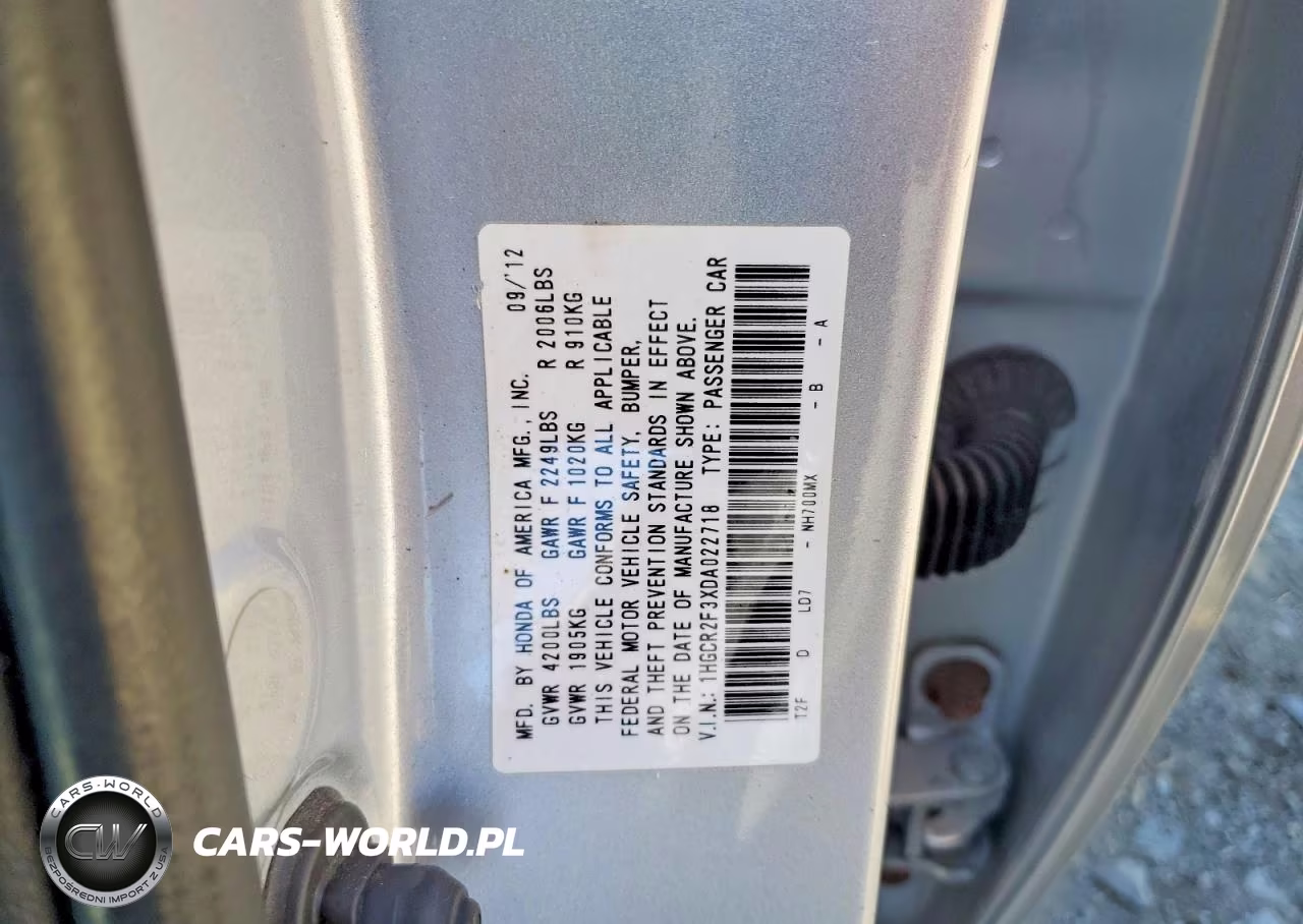 2013 Honda Accord Lx VIN:1HGCR2F3XDA022718 - 12