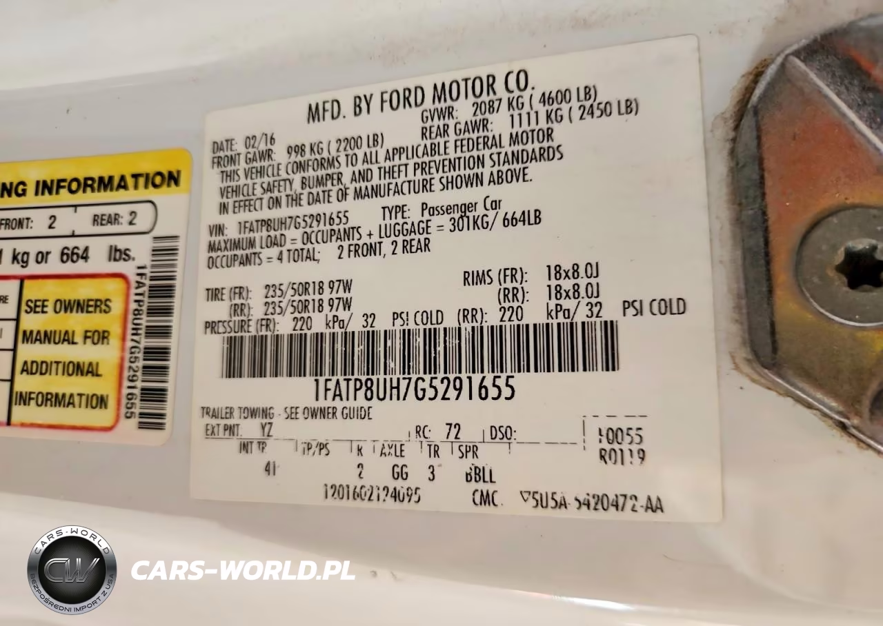 2016 Ford Mustang VIN:1FATP8UH7G5291655 - 12