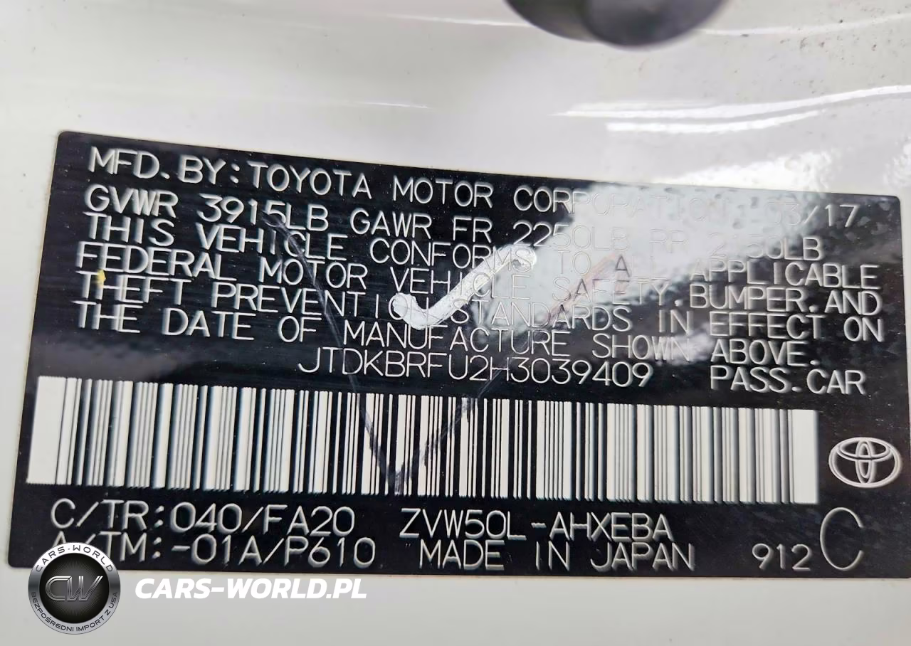 2017 Toyota Prius Two VIN:JTDKBRFU2H3039409 - 13