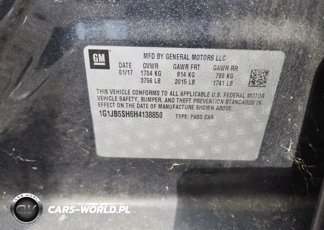 2017 Chevrolet Sonic Ls VIN:1G1JB5SH6H4138850 - 12