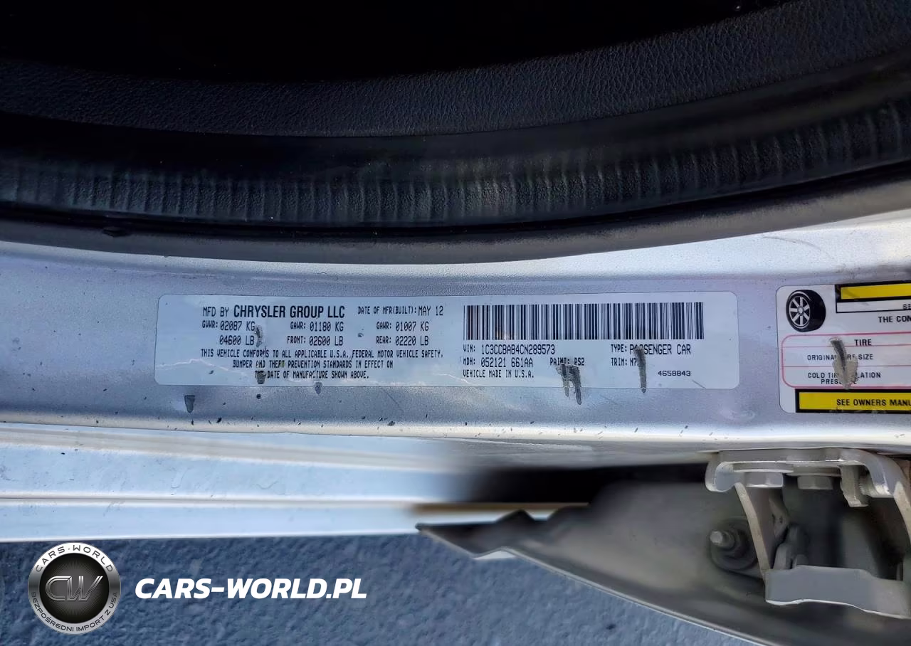 2012 Chrysler 200 Lx VIN:1C3CCBAB4CN289573 - 13