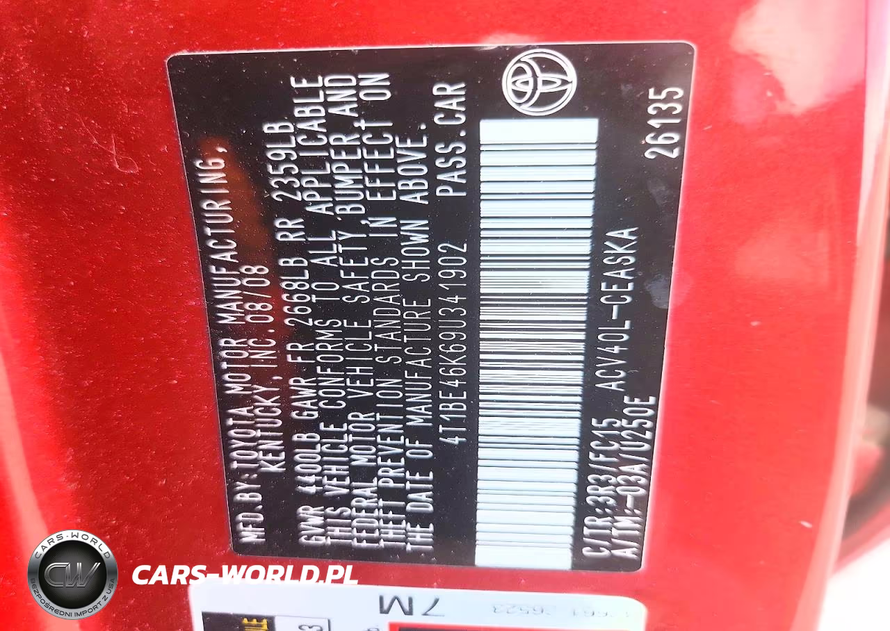 2009 Toyota Camry Se VIN:4T1BE46K69U341902 - 12