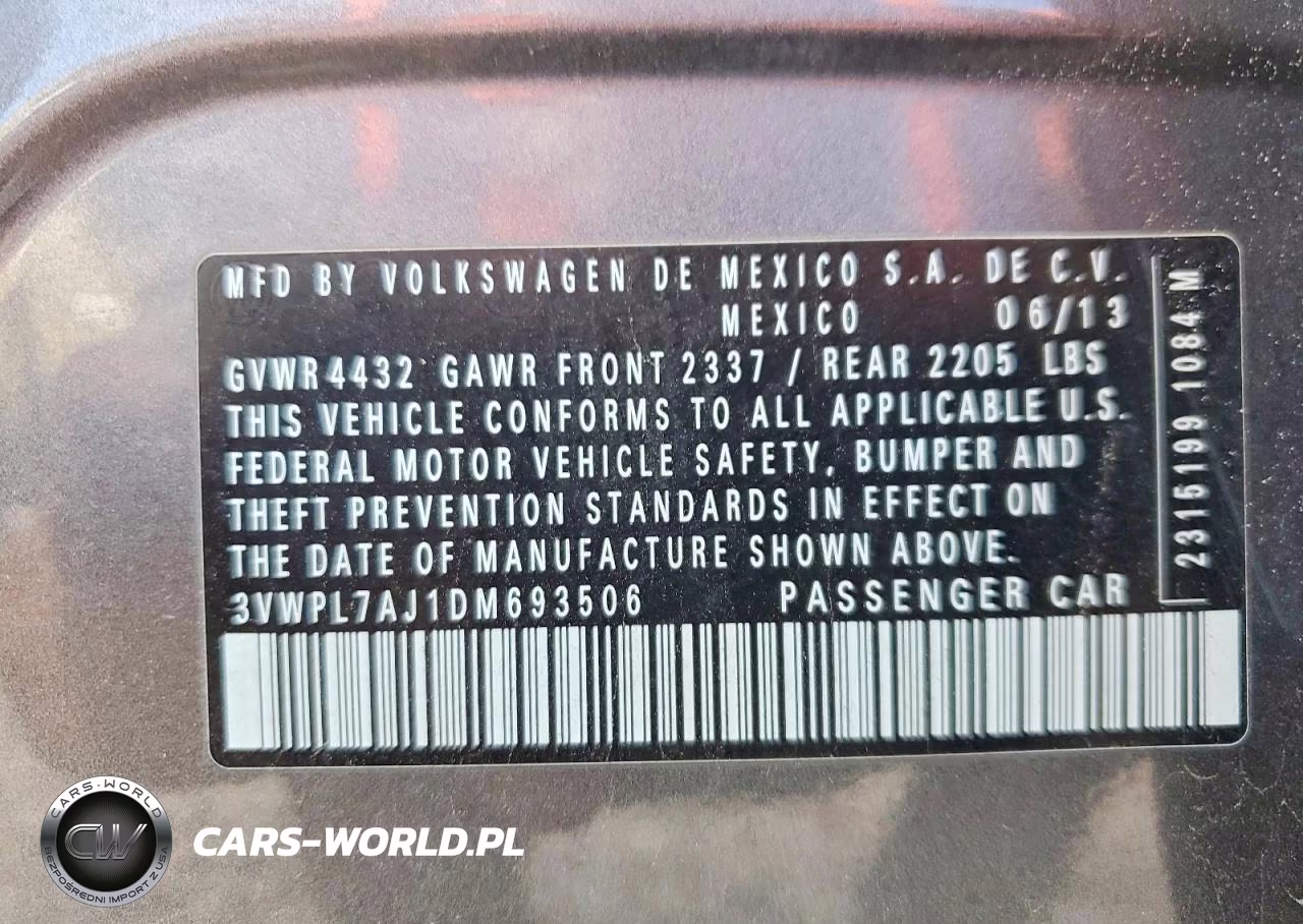 2013 Volkswagen Jetta Tdi VIN:3VWPL7AJ1DM693506 - 12