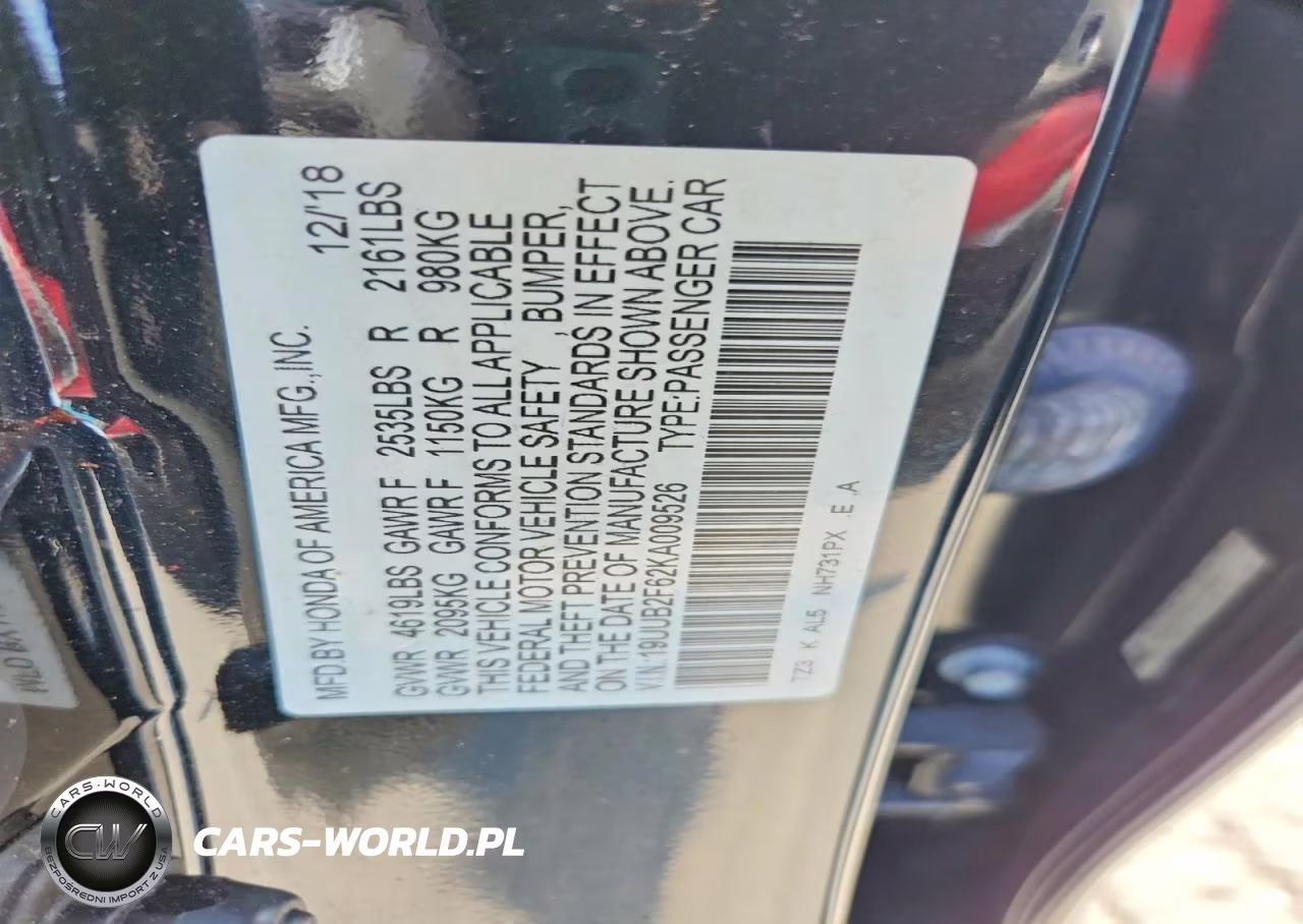 2019 Acura Tlx Technology VIN:19UUB2F62KA009526 - 12
