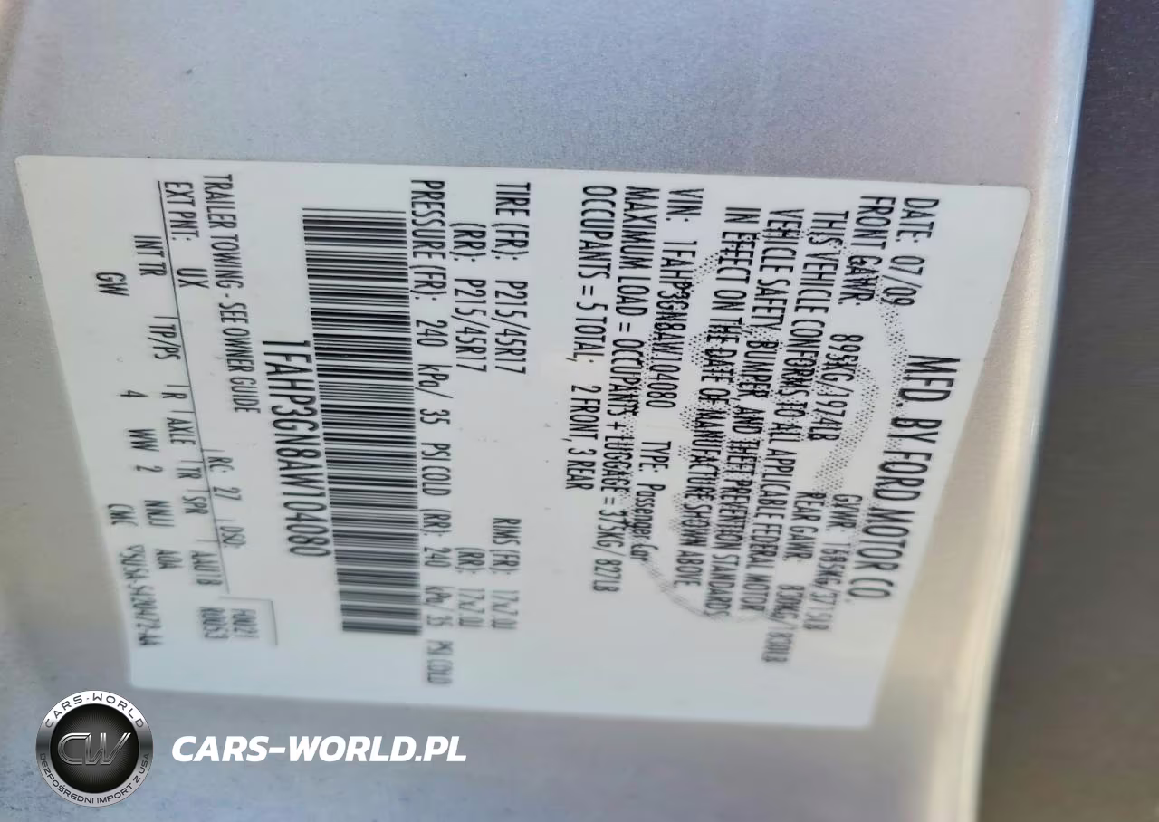 2010 Ford Focus Ses VIN:1FAHP3GN8AW104080 - 12