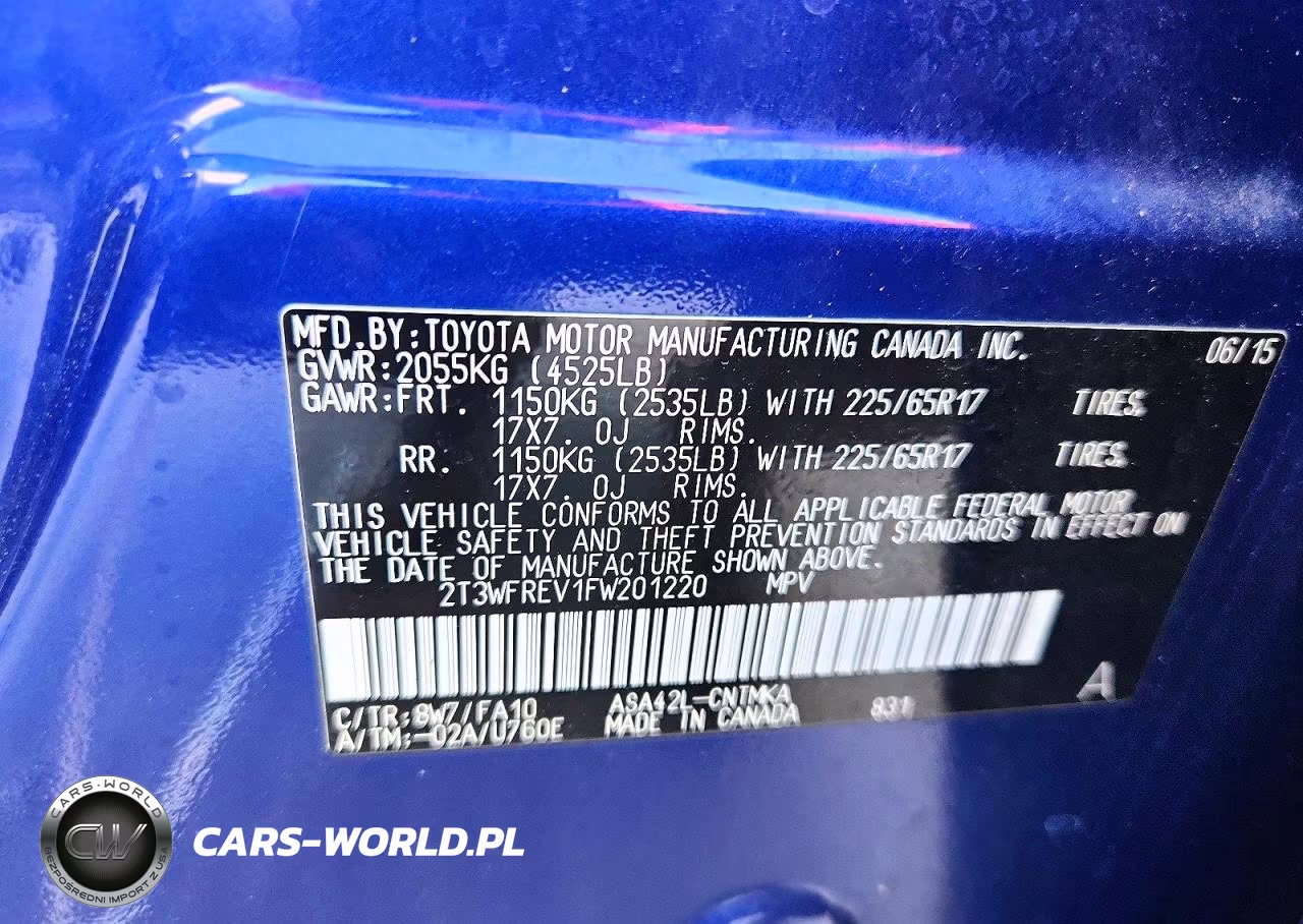 2015 Toyota Rav4 Xle VIN:2T3WFREV1FW201220 - 14