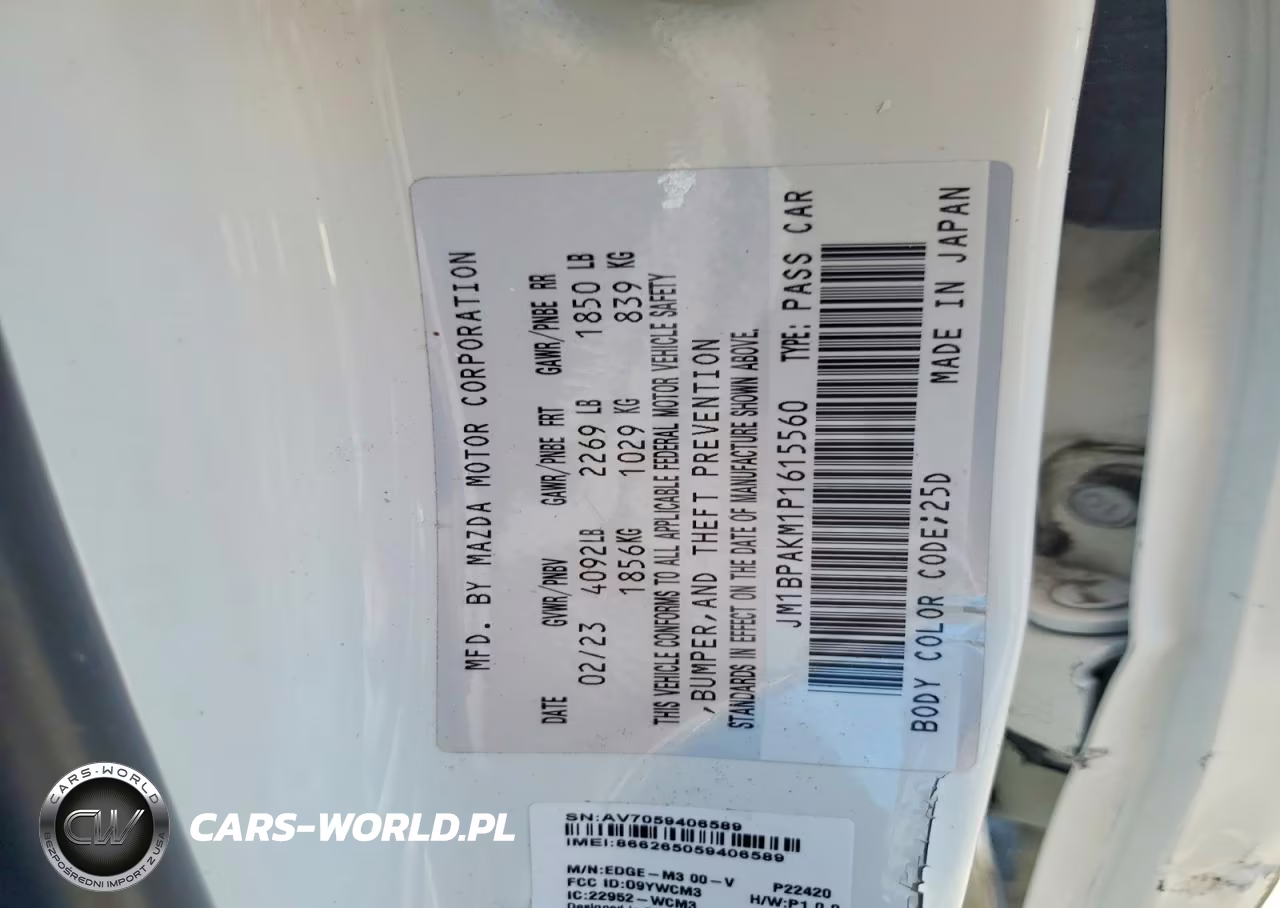 2023 Mazda 3 Select VIN:JM1BPAKM1P1615560 - 12