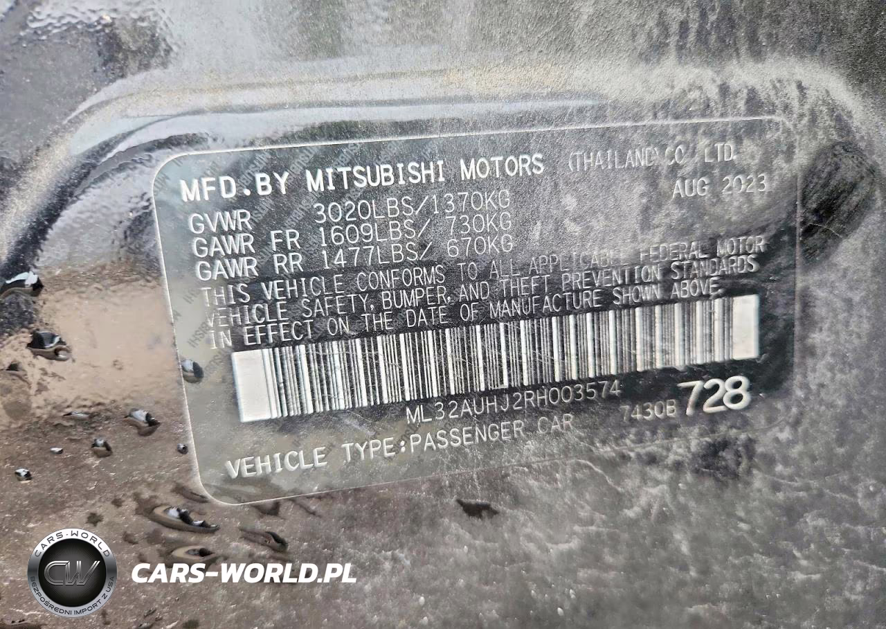 2024 Mitsubishi Mirage Es VIN:ML32AUHJ2RH003574 - 12