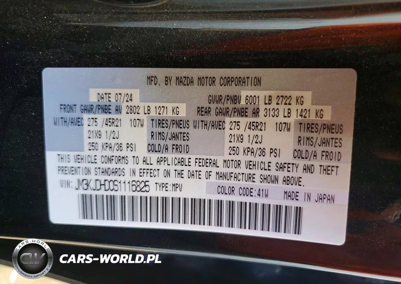 2025 Mazda Cx-70 Premium VIN:JM3KJDHD0S1116825 - 13