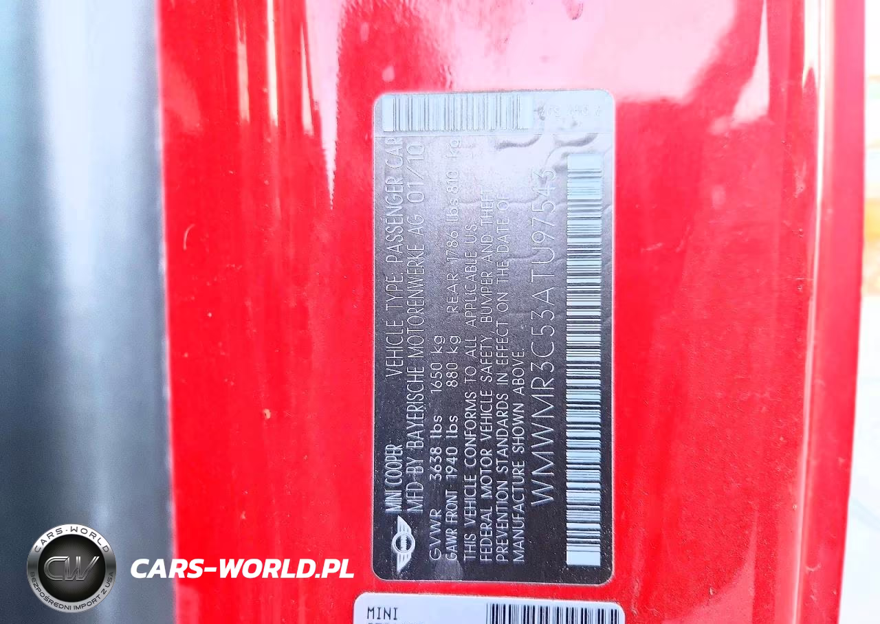 2010 Mini Cooper VIN:WMWMR3C53ATU97543 - 12