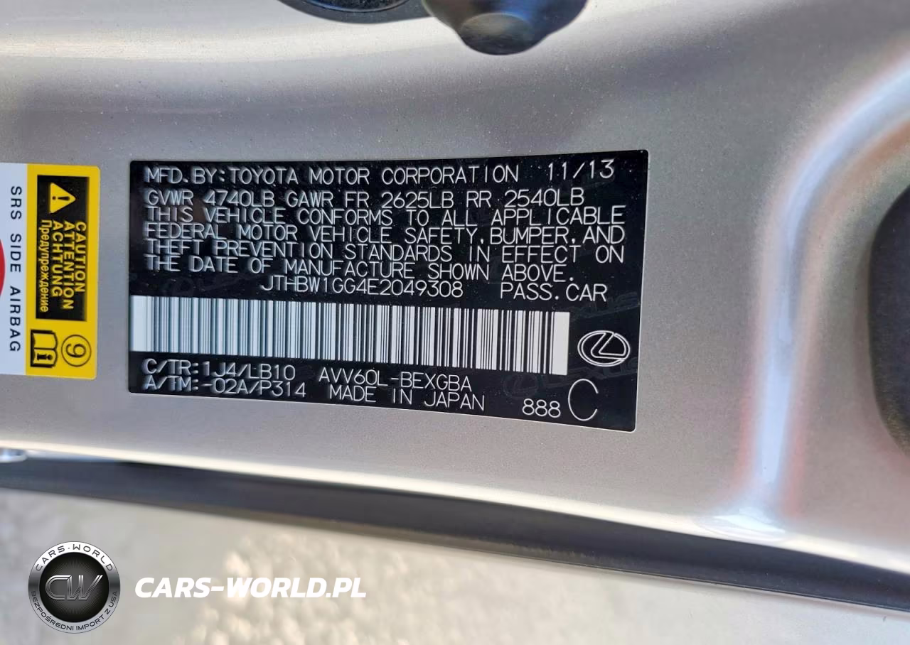 2014 Lexus Es 300H VIN:JTHBW1GG4E2049308 - 13