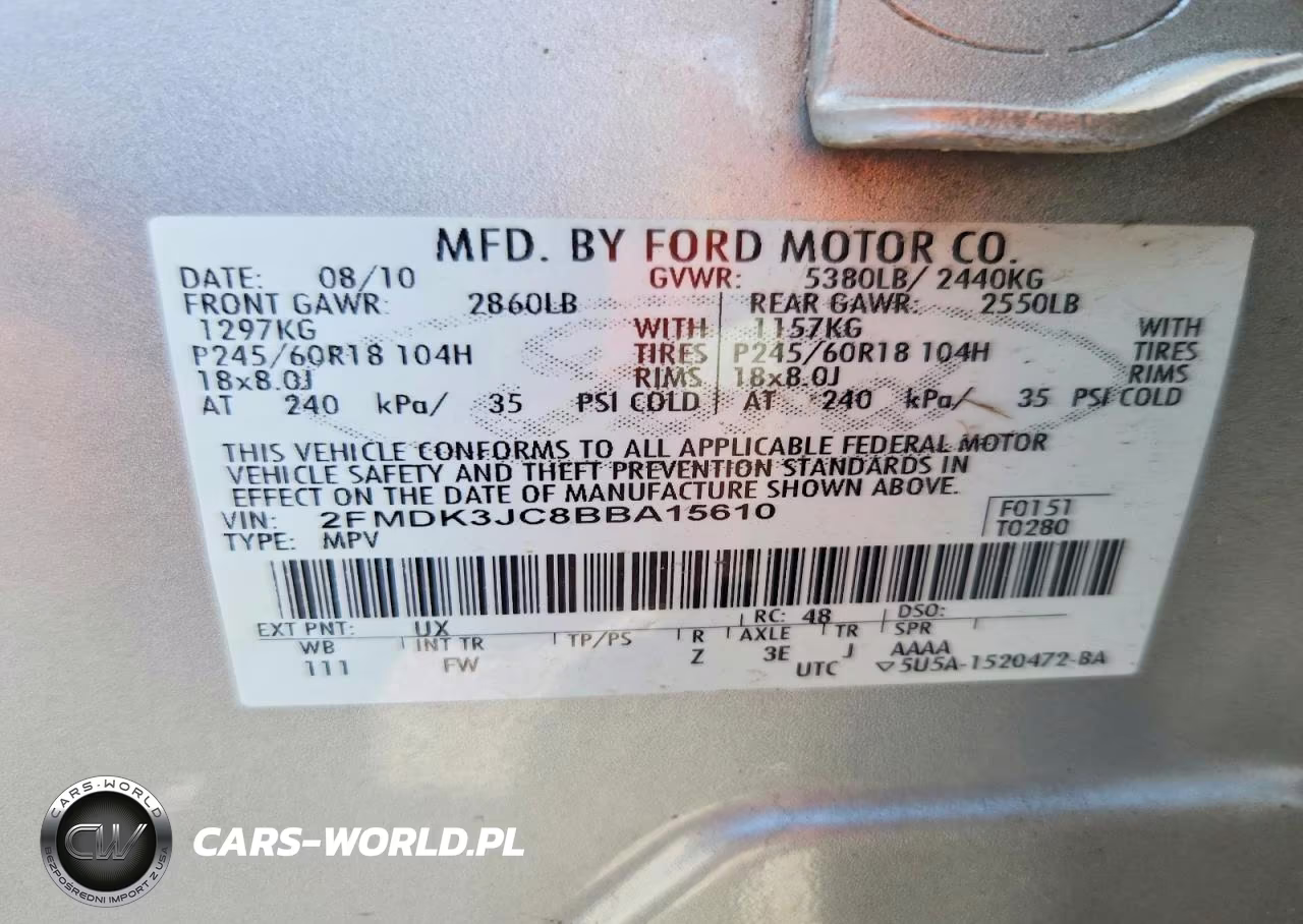 2011 Ford Edge Sel VIN:2FMDK3JC8BBA15610 - 13