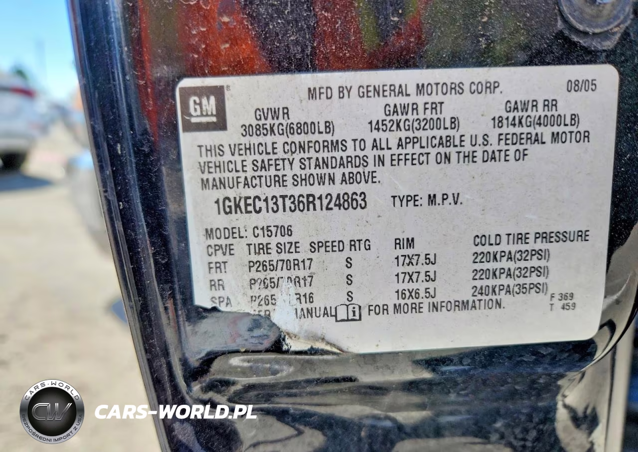 2006 GMC Yukon VIN:1GKEC13T36R124863 - 13