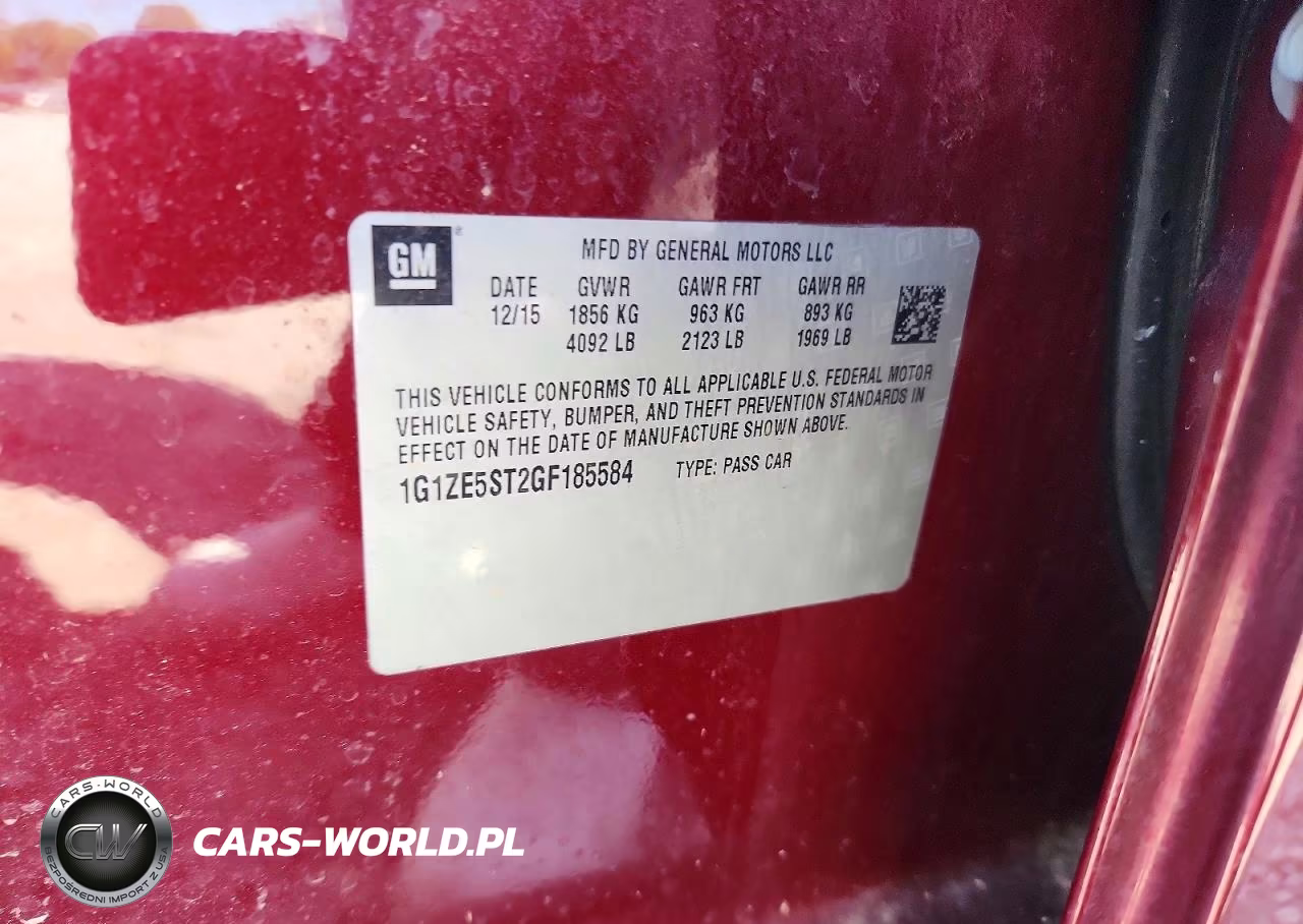 2016 Chevrolet Malibu Lt VIN:1G1ZE5ST2GF185584 - 12