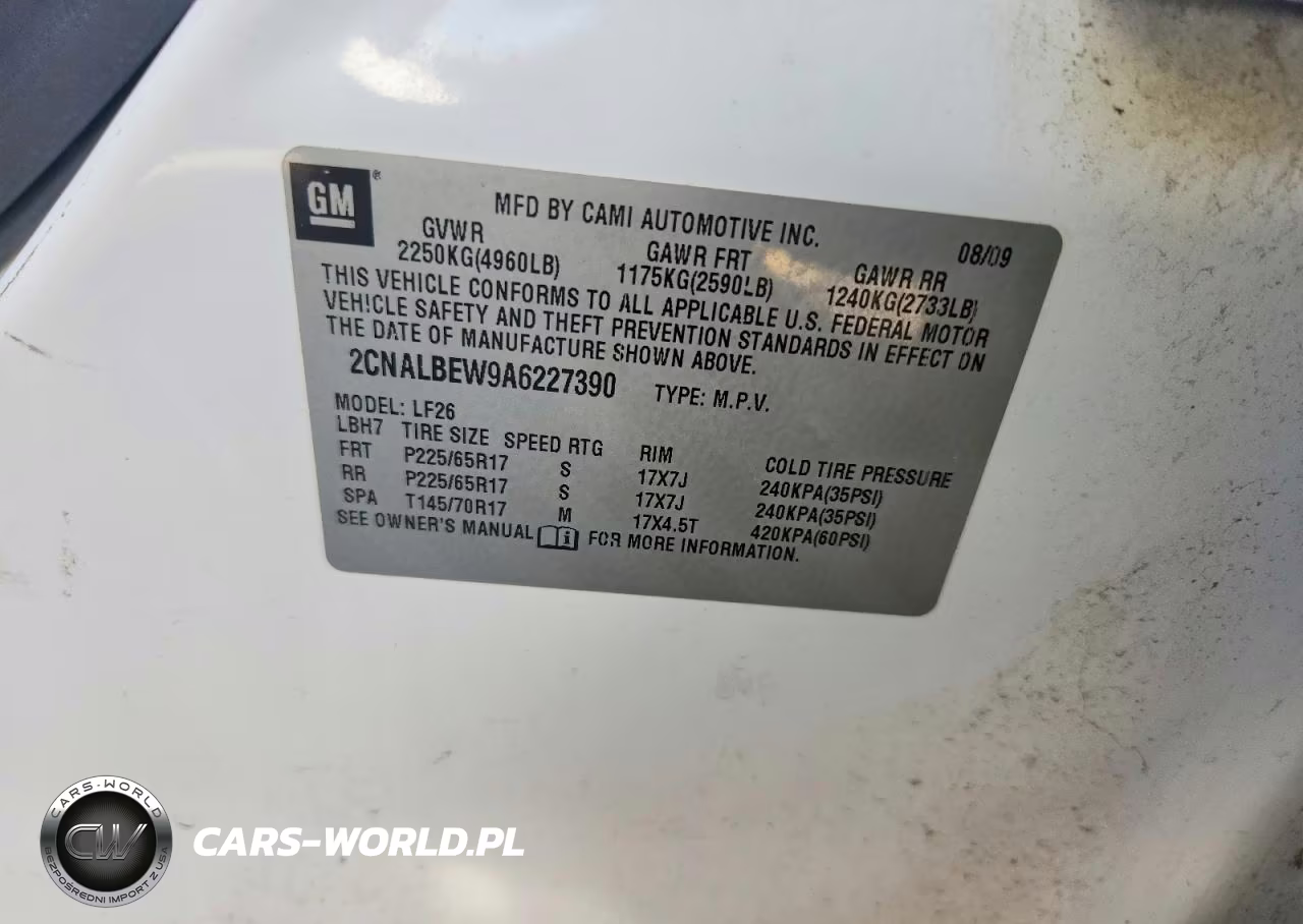 2010 Chevrolet Equinox Ls VIN:2CNALBEW9A6227390 - 12