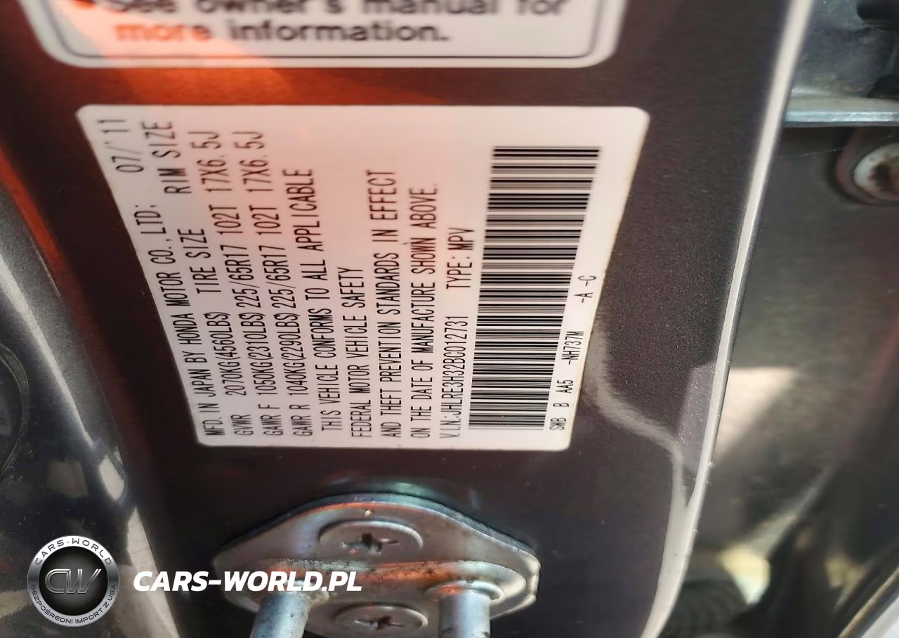 2011 Honda Cr-V Lx VIN:JHLRE3H32BC012731 - 13