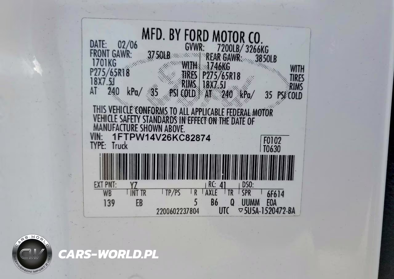 2006 Ford F150 Supercrew VIN:1FTPW14V26KC82874 - 12