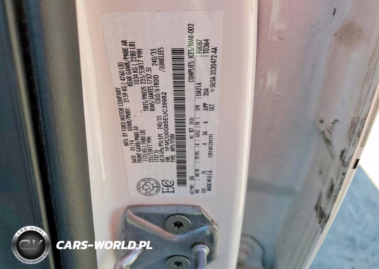 2014 Ford Escape Se VIN:1FMCU0G95EUC39982 - 12