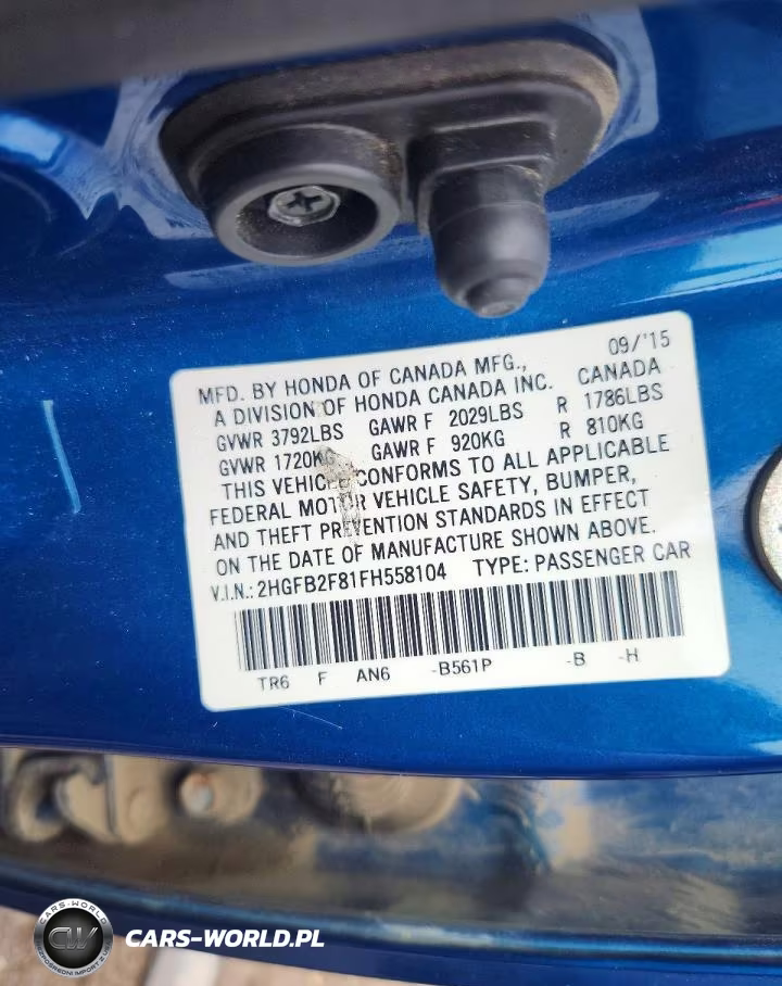 2015 Honda Civic Ex VIN:2HGFB2F81FH558104 - 12