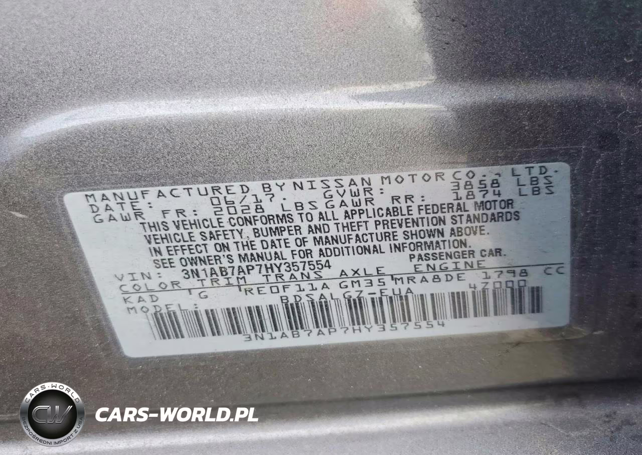 2017 Nissan Sentra Sl VIN:3N1AB7AP7HY357554 - 13