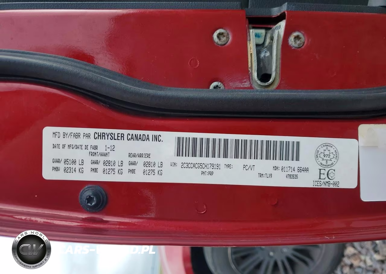 2012 Chrysler 300 Limited VIN:2C3CCACG5CH179191 - 12