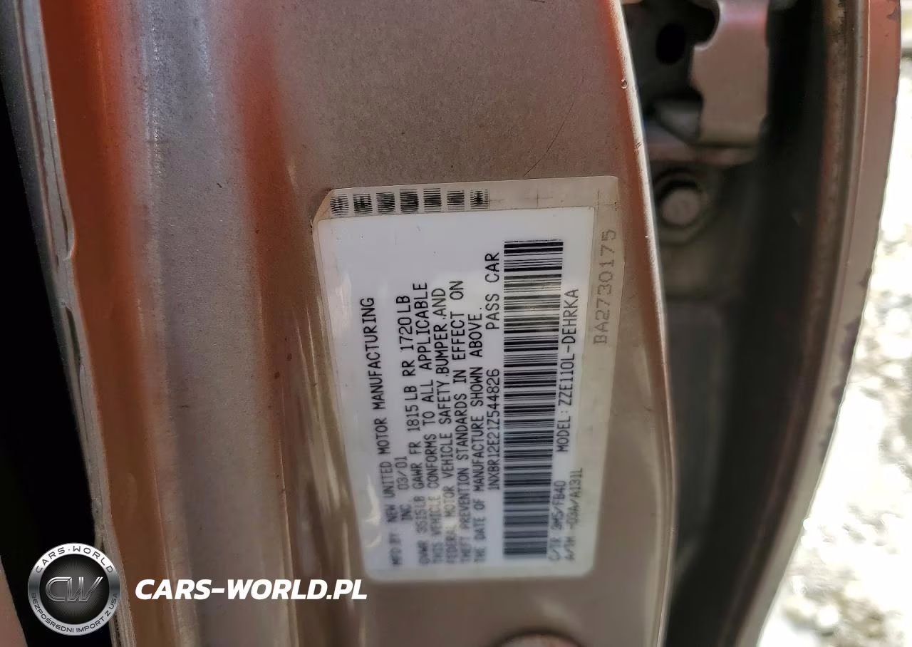 2001 Toyota Corolla Ce VIN:1NXBR12E21Z544826 - 13