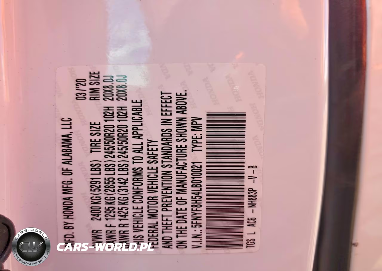 2020 Honda Passport Exl VIN:5FNYF8H54LB010021 - 13