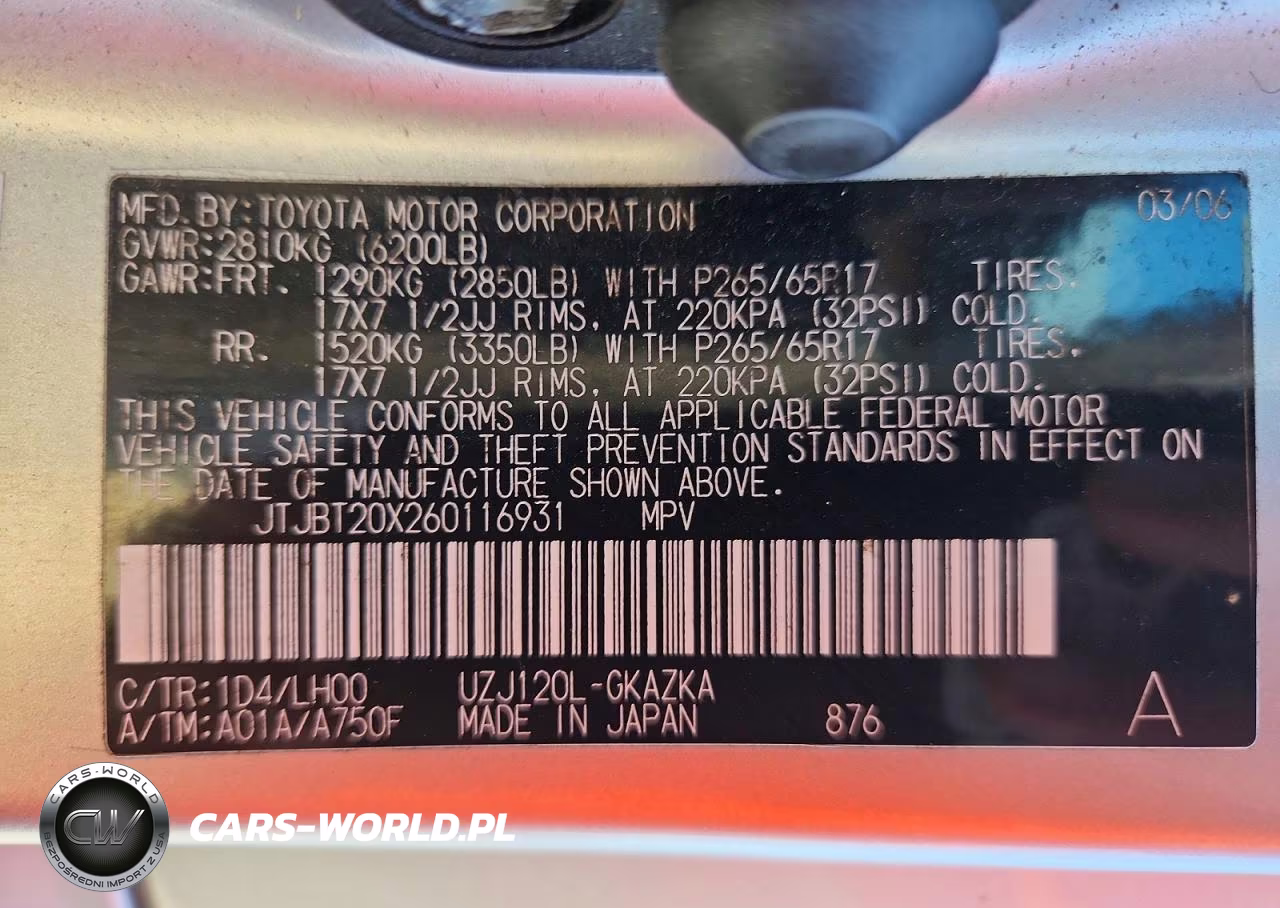 2006 Lexus Gx 470 VIN:JTJBT20X260116931 - 14