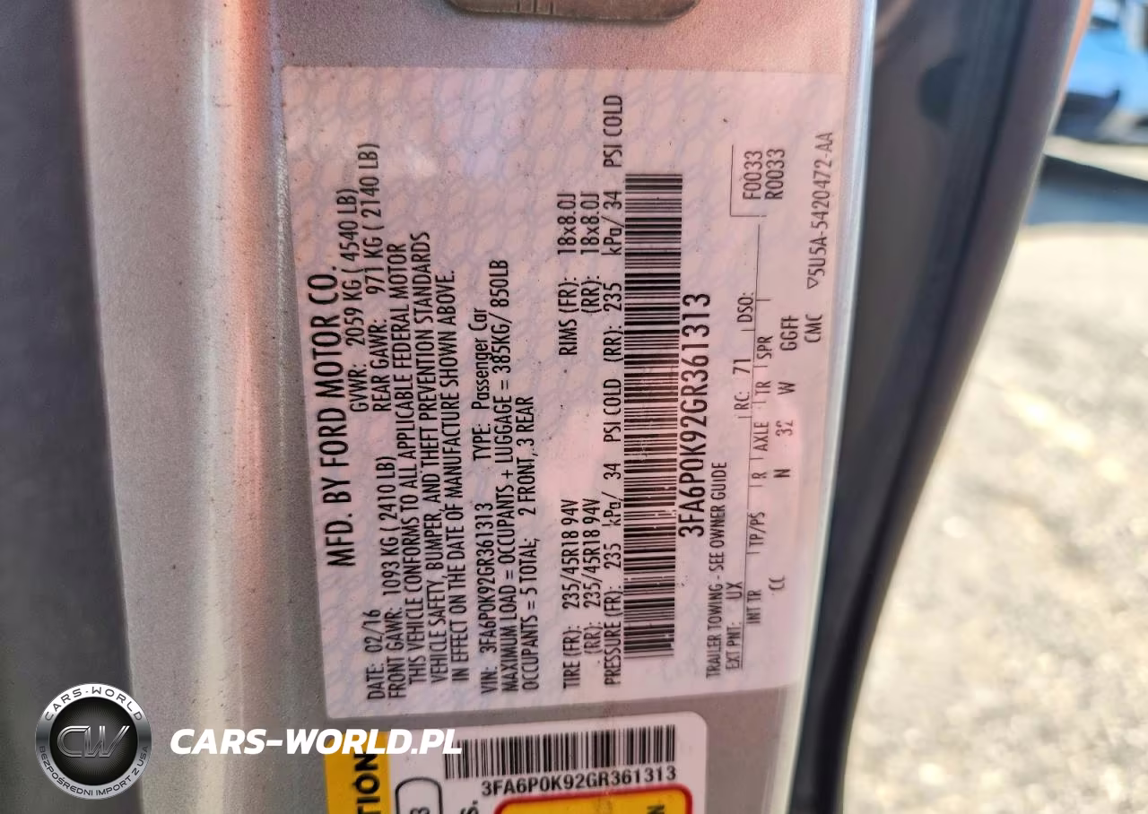 2016 Ford Fusion Titanium VIN:3FA6P0K92GR361313 - 12
