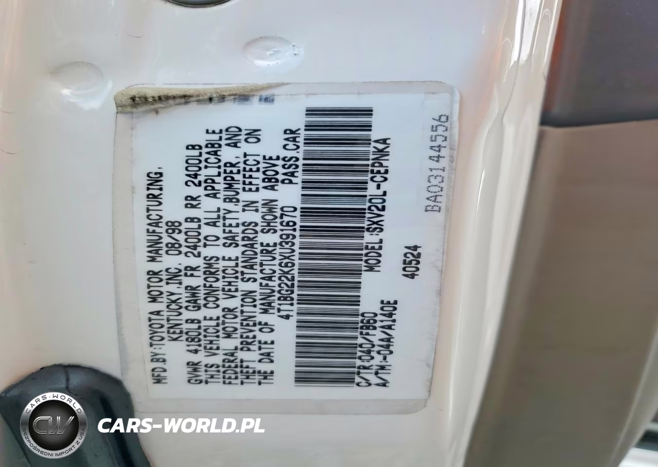 1999 Toyota Camry Le VIN:4T1BG22K6XU391670 - 12