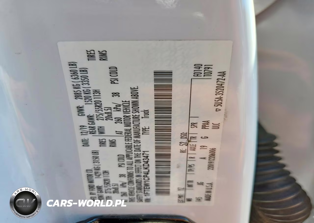 2020 Ford F150 Supercrew VIN:1FTEW1CP4LKD43471 - 12