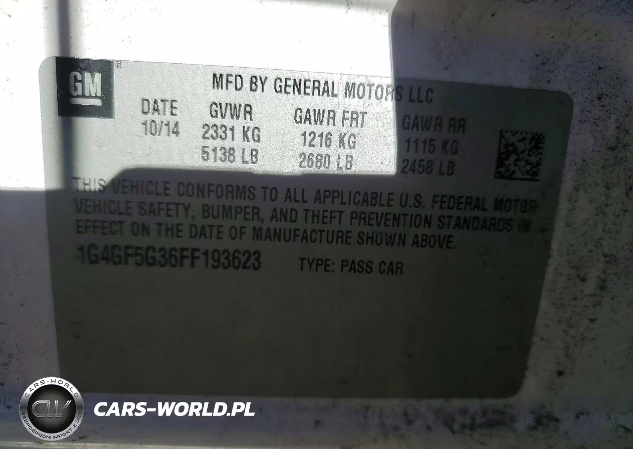 2015 Buick Lacrosse Premium VIN:1G4GF5G36FF193623 - 13