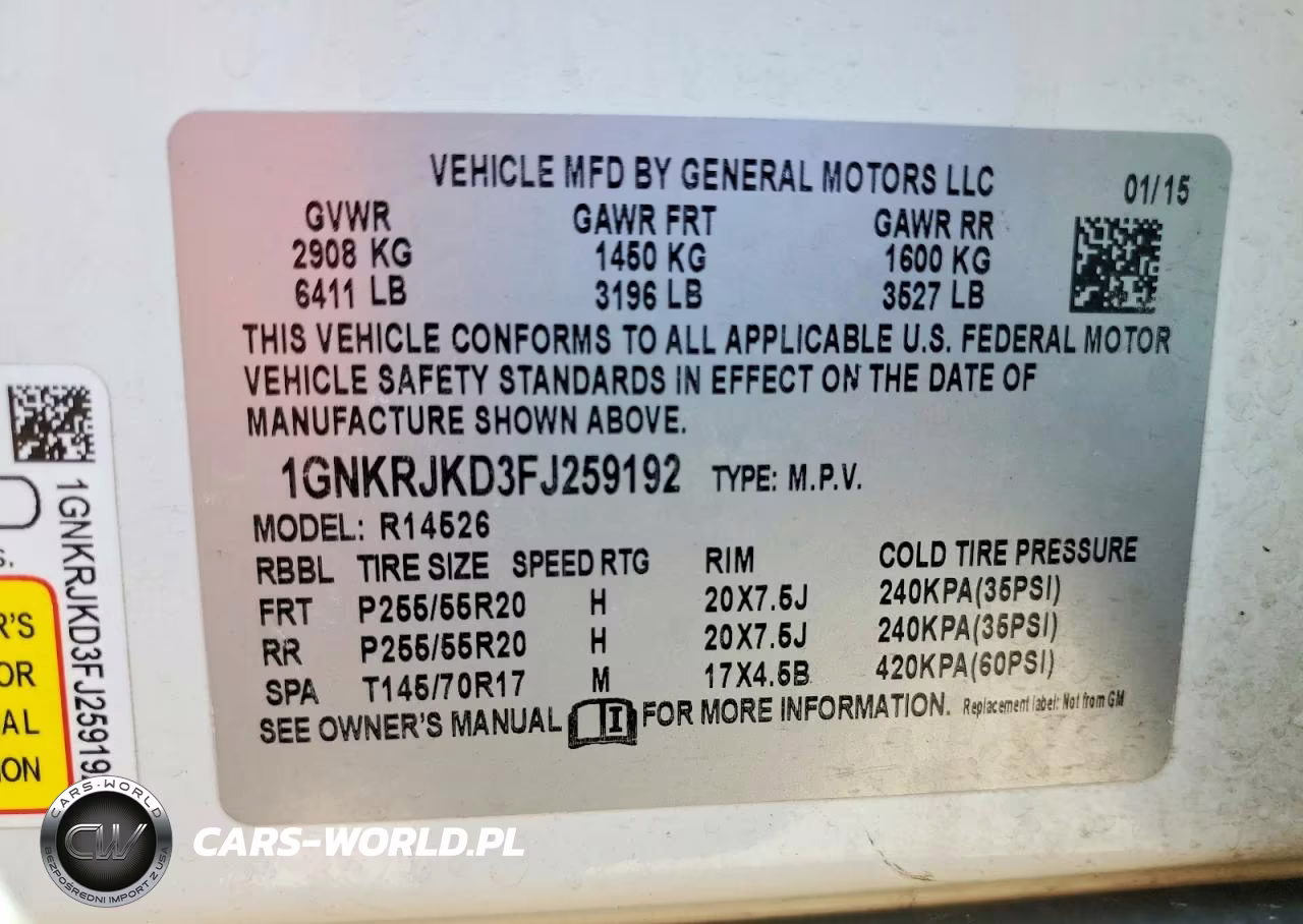 2015 Chevrolet Traverse Ltz VIN:1GNKRJKD3FJ259192 - 13