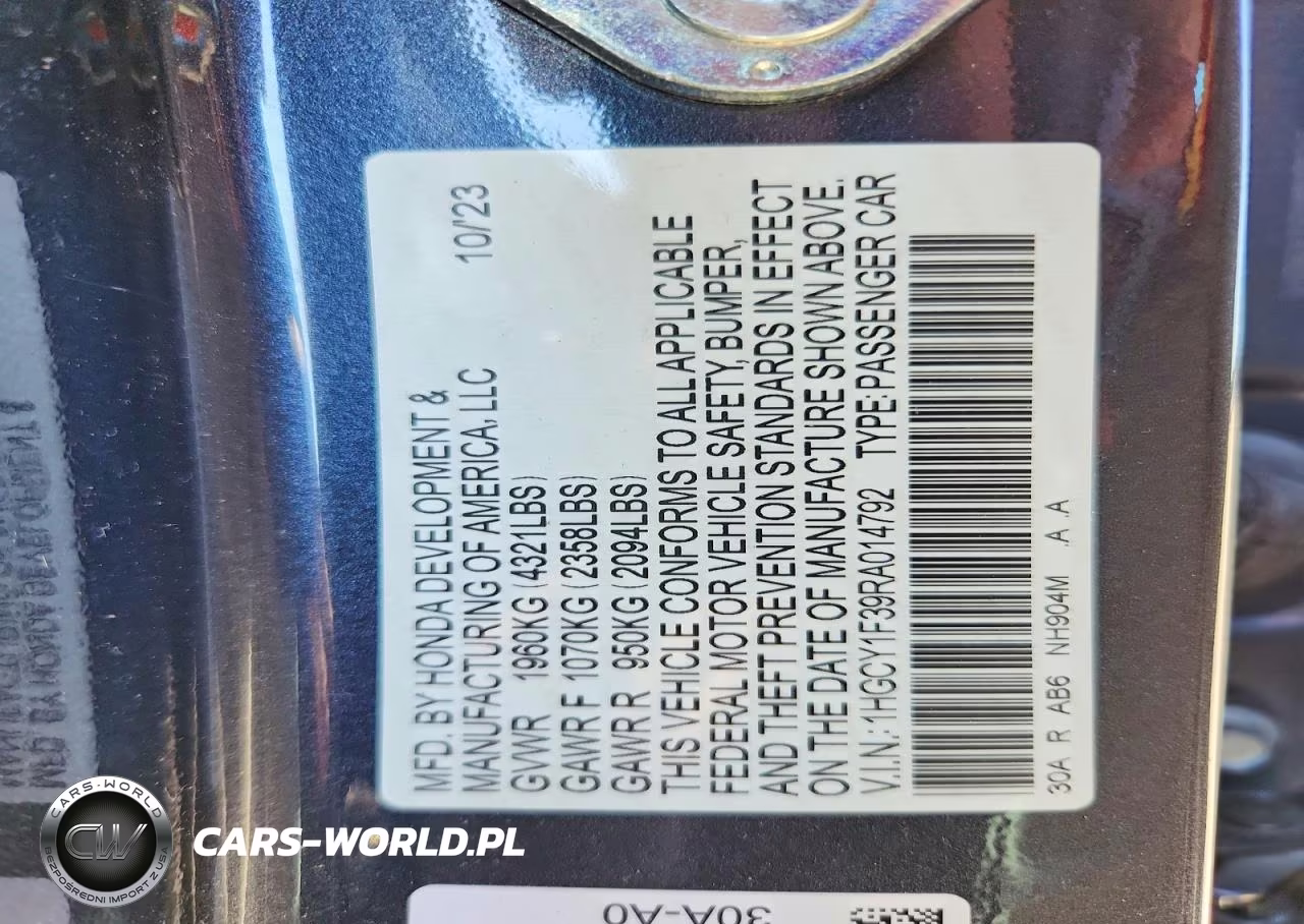 2024 Honda Accord Ex VIN:1HGCY1F39RA014792 - 12